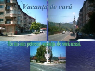 Eu mi-am petrecut vacanţa de vară acasă. Vacanţa de vară 
