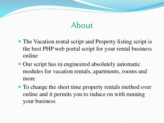 Vacation Rental Script Property Listing Script Vacation Rental Script Property Listing Script