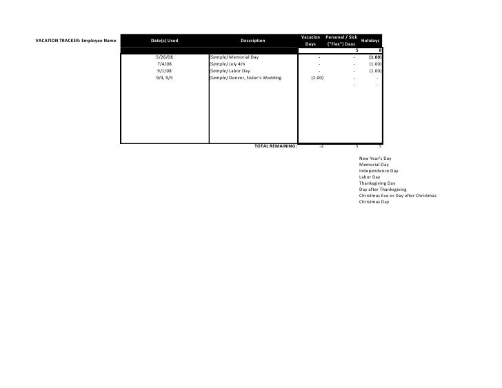 vacation tracker
