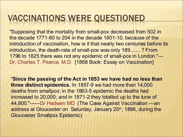 Vaccination essay a history