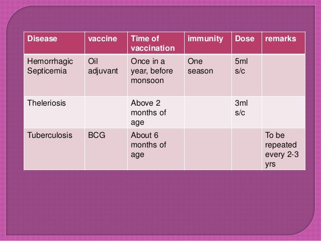 Goat Vaccination Schedule Chart