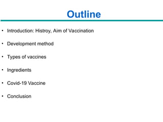 Vaccine and development methods with focus on Covid-19 | PPT