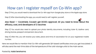 How can I register myself on Co-Win app?
 
