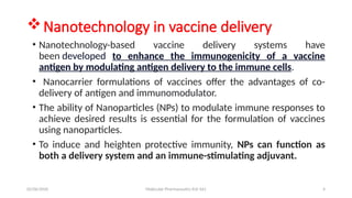 vaccine delivery.pptx Different Nanoparticle based delivery of vaccine ...