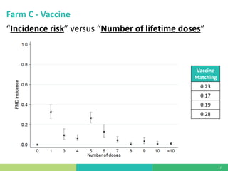 Vaccine evaluation on large-scale dairy farms using routine prophylactic schedules for FMD