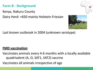 Vaccine evaluation on large-scale dairy farms using routine prophylactic schedules for FMD