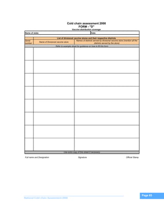 Vaccine Logistics and Supply Chain | National Cold Chain Assessment ...
