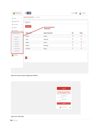 54 | P a g e
Figure 8-8: Admin System Configuration Module
Figure 8-9: Failed Login
 