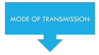 MODE OF TRANSMISSION
 