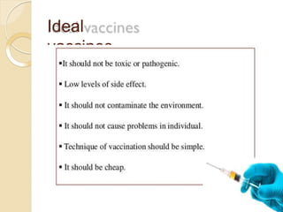 Ideal
vaccines
 