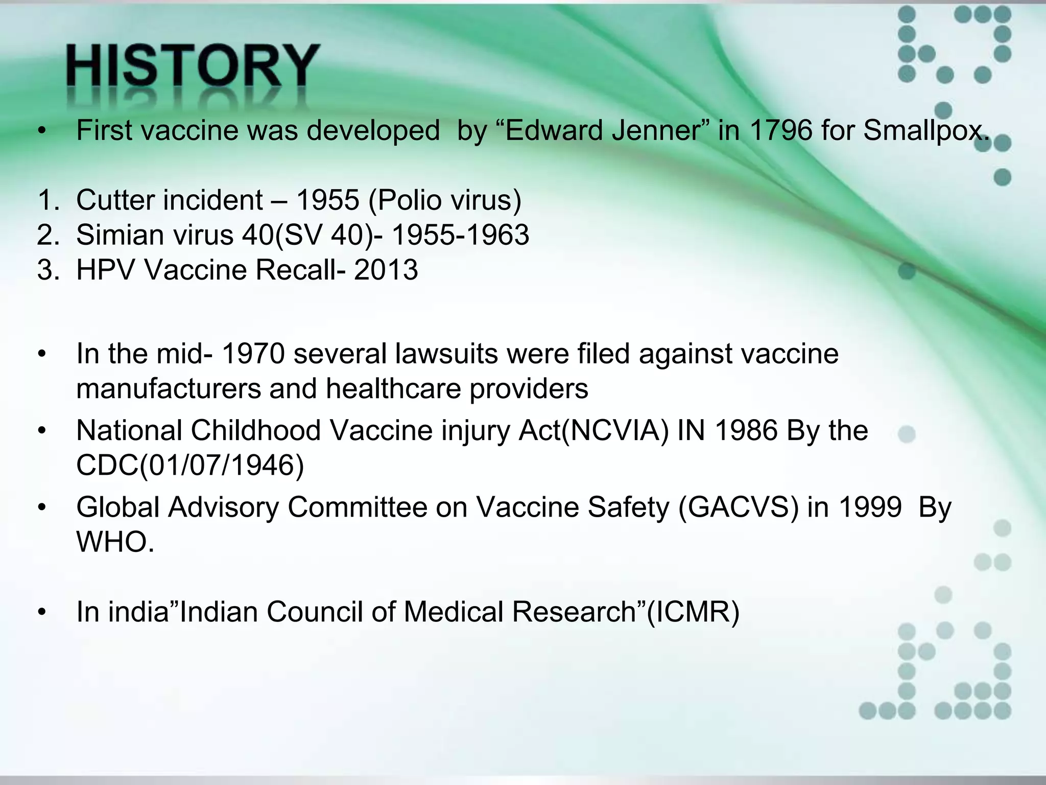 Gacvs Study of Vaccine safety | PPTX