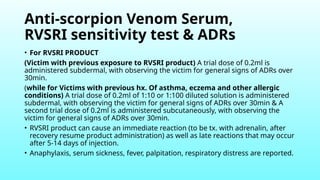 Venom Testing Common Venom Sera, Equines & Immunoglobuins used in Our Hospital.pptx