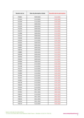 Agence nationale de santé publique
12 rue du Val d’Osne 94415 Saint-Maurice Cedex France – Standard +33 (0)1 41 79 67 00 w...