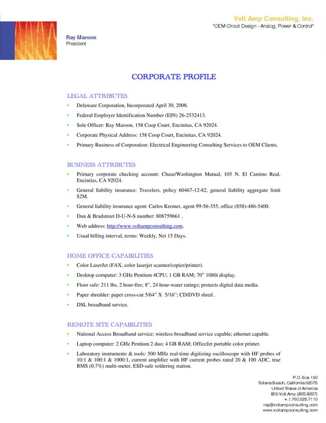 Vac Cover Letter, Business Profile, Resume Graphics E Letterhead