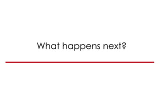 What happens next?
 