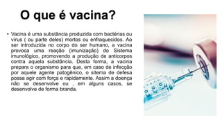 Vacina, conceito, tipos, produção, aplicaçãopdf | PDF