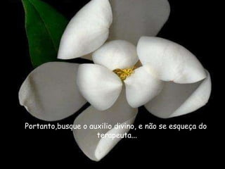 Portanto,busque o auxilio divino, e não se esqueça do  terapeuta... 