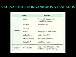 VACINAS MICROORGANISMOS ATENUADOS 