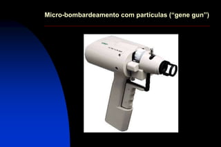 Micro-bombardeamento com partículas (“gene gun”)
 