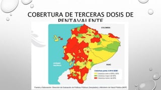 COBERTURA DE TERCERAS DOSIS DE
PENTAVALENTE
 