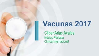 Clider Arias Avalos
Médico Pediatra
Clínica Internacional
Vacunas 2017
 