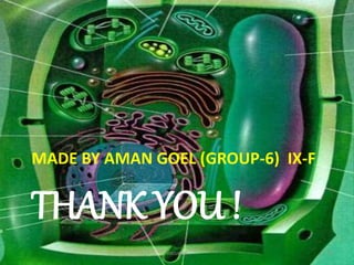 THANK YOU !
MADE BY AMAN GOEL (GROUP-6) IX-F
Vacuoles 10
 
