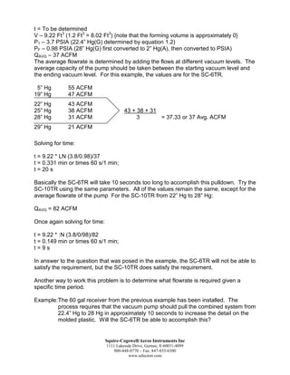 Vacuum Calculation Chart.pdf Vacuum pump-sizing | PDF