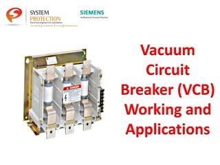 Vacuum
Circuit
Breaker (VCB)
Working and
Applications
 
