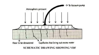 Vacuum dewatered flooring