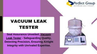 Vacuum Leak Tester | PDF
