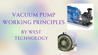 vacuum pump
working principleS
BY WEST
TECHNOLOGY