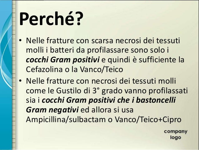 Vademecum di terapia antibiotica per l'ortopedico Vademecum di terapia antibiotica per l'ortopedico