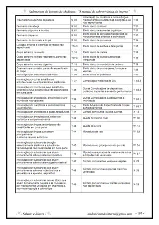 - - Vademecum do Interno de Medicina: “O manual de sobrevivência do interno” - -
- - Salvino e Soares - - -vademecumdointerno@gmail.com - 195 -
 
