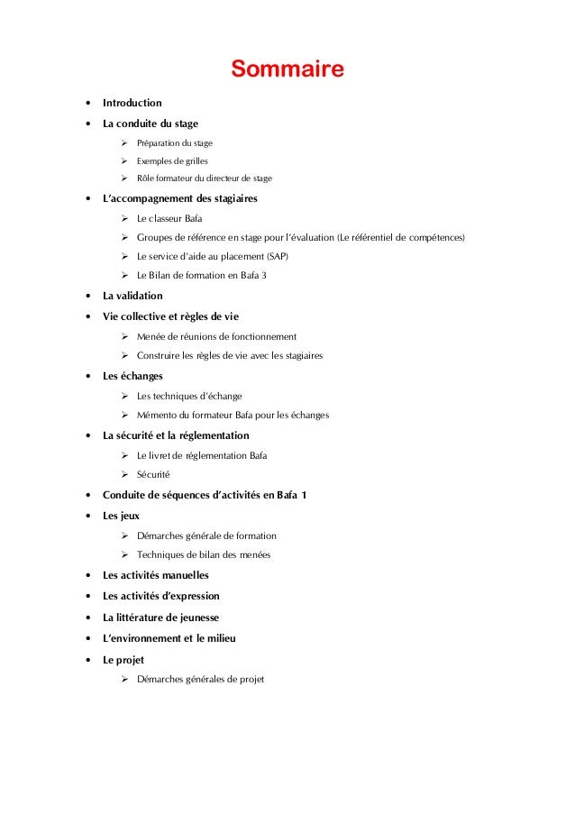 Exemple Dappréciation De Stage Pratique Bafa - Exemple de 