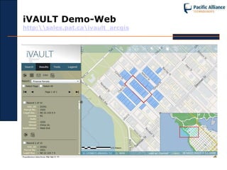iVAULT Demo-Web
http:sales.pat.caivault_arcgis
 