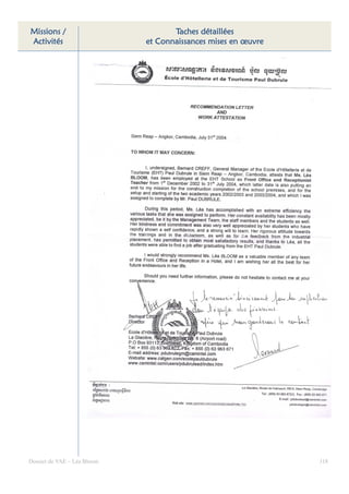 Missions /                          Taches détaillées
Activités                    et Connaissances mises en œuvre




Dossier de VAE – Léa Bloom                                     118
 