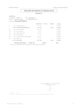 Dossier de VAE – Léa Bloom   17
 