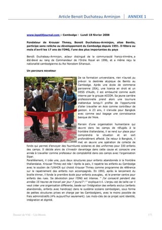 Article Benoit Duchateau Arminjon   ANNEXE 1




Dossier de VAE – Léa Bloom                                                  171
 