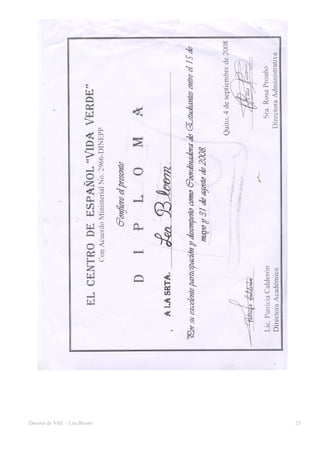 Dossier de VAE – Léa Bloom   23
 