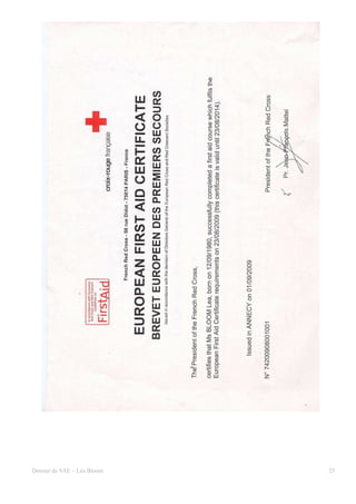 Dossier de VAE – Léa Bloom   25
 