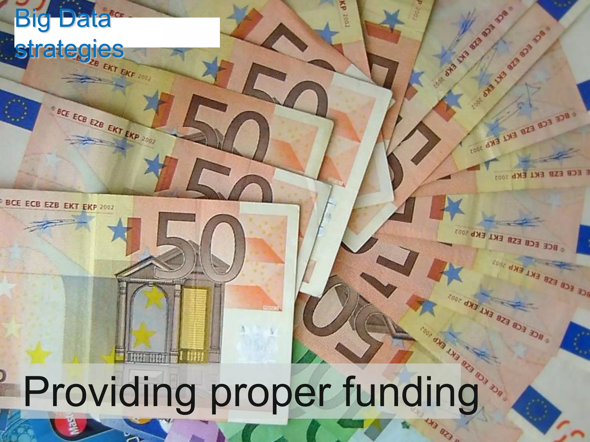 Big Data
strategies




Providing proper funding
 