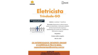 Vagas de Emprego - Goiânia e Região - 19-01-2018
