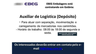 Vagas de Emprego - Goiânia e Região - 19-01-2018