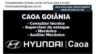 Vagas de Emprego - Goiânia e Região - 19-01-2018
