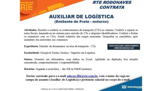 Vagas de Emprego - Goiânia e Região - 19-01-2018