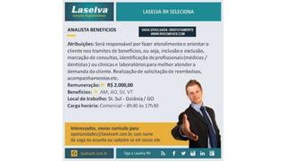 Vagas de Emprego - Goiânia e Região - 19-01-2018