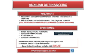 Vagas de Emprego - Goiânia e Região - 19-01-2018