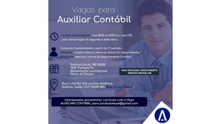 Vagas de Emprego - Goiânia e Região - 19-01-2018