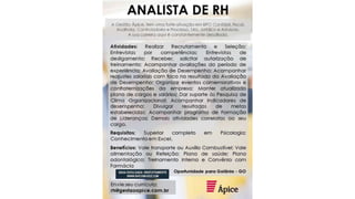 Vagas de Emprego - Goiânia e Região - 19-01-2018