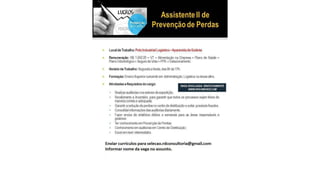 Vagas de Emprego - Goiânia e Região - 19-01-2018